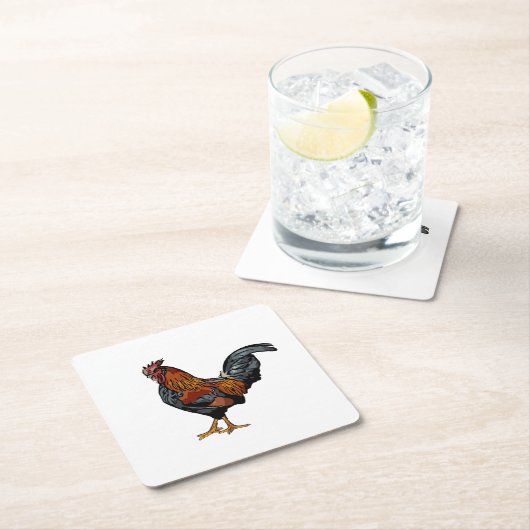 White Rooster Onderzetter (Insitu)