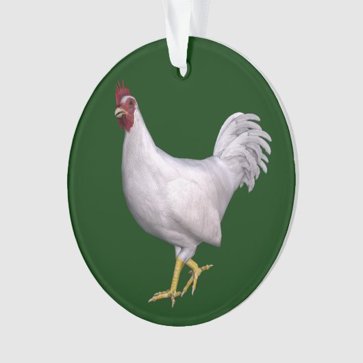 White Rooster Ornament (voorkant)