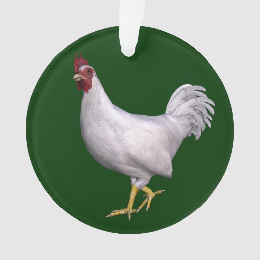 White Rooster Ornament (voorkant)