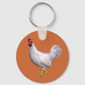 White Rooster Sleutelhanger (Voorkant)
