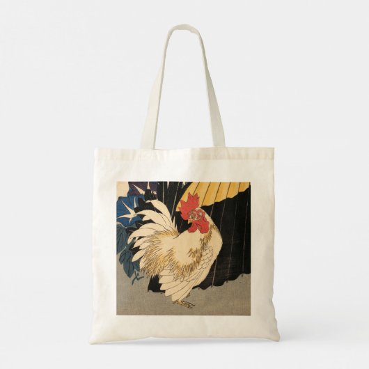 White Rooster Tote Bag (Achterkant)