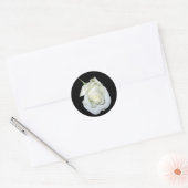 White Rose #1 Ronde Sticker (Envelop)