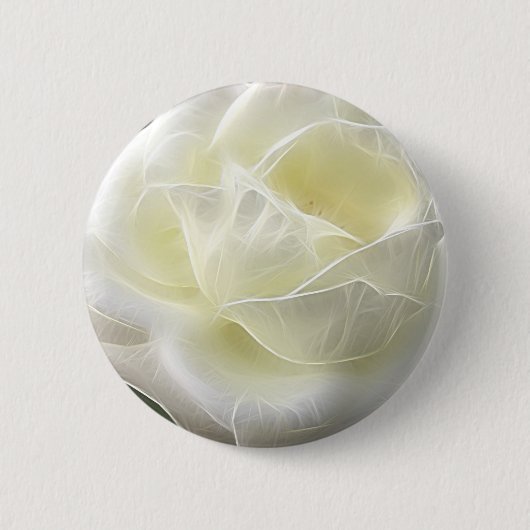 White Rose 3 Angelic Ronde Button 5,7 Cm (Voorkant)