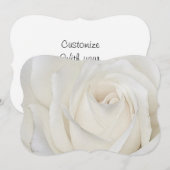 White Rose 5x7 Uitnodiging (Voorkant / Achterkant)