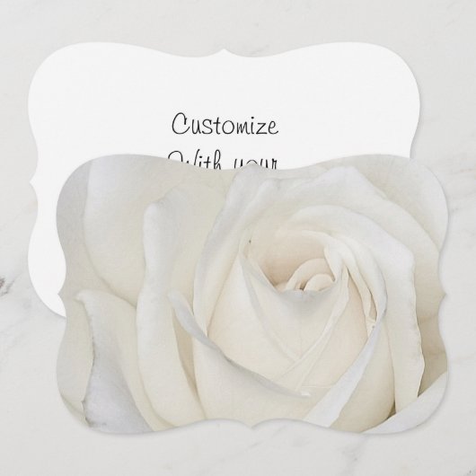 White Rose 5x7 Uitnodiging (Voorkant / Achterkant)