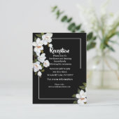  White Rose Aankondigingskaart (Staand voorkant)