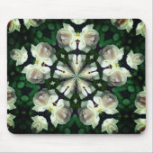 White Rose Abstract Flower Art Muismat (Voorkant)