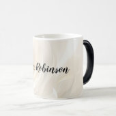 White rose abstract flower painting magische mok (Voorkant rechts)