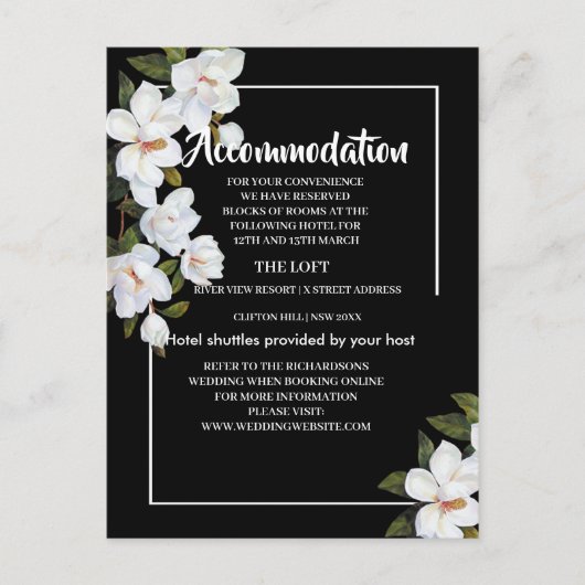  White Rose Accommodatie Aankondigingskaart (Voorkant)