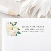 White Rose | Adres Floral Etiket (Insitu)