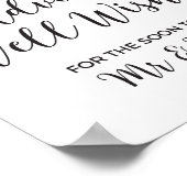 white Rose Advice and Well Wishes Wedding Sign Poster (Hoek)