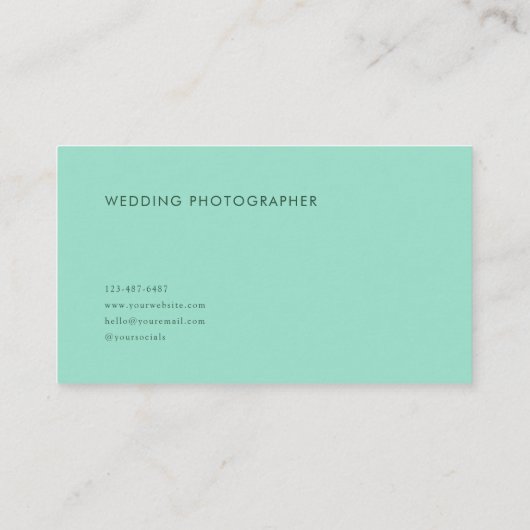 White Rose and Enchanted Green Forest Valley Visitekaartje (Achterkant)