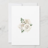White Rose and Gold Formal Elegant Classic Wedding Kaart (Achterkant)