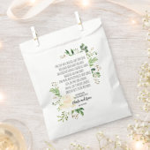 White Rose and Greenery Lijst Irish Blessing Bedankzakje (Geknipt)