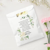 White Rose and Greenery Lijst Irish Blessing Bedankzakje (Gezegeld)