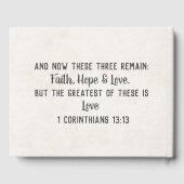 White Rose and Heart With Scripture Verse Gastenboek (Achterkant)