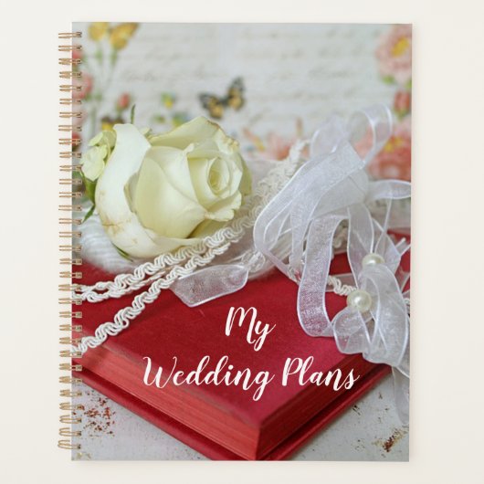White Rose and Lace Wedding Planner (Voorkant)