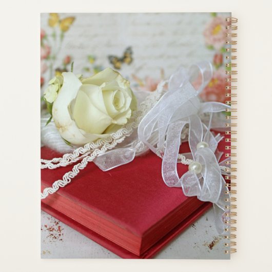 White Rose and Lace Wedding Planner (Achterkant)