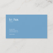 White Rose and Misty Blue Mountain Crescent Moon Visitekaartje (Achterkant)