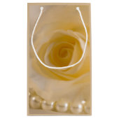 White Rose and Pearls Wedding Bedankt voor je plez Klein Cadeauzakje (Achterkant)