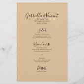White Rose and Pearls Wedding Menu (Achterkant)