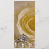 White Rose and Pearls Wedding Programme Programmakaart (Voorkant)