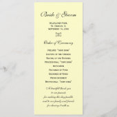 White Rose and Pearls Wedding Programme Programmakaart (Achterkant)