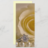 White Rose and Pearls Wedding Programme Programmakaart (Voorkant / Achterkant)