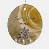 White Rose and Pearls zal je mijn Bridesmaid zijn Keramisch Ornament (Links)