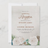 White Rose and PineWinter Wedding Reception only Kaart (Voorkant)