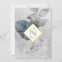 * White Rose AR26 Flower Monogram QR RSVP Wedding