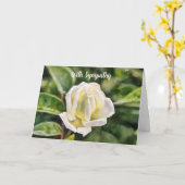 White Rose Art Sympathy Card Kaart (Gele Bloem)