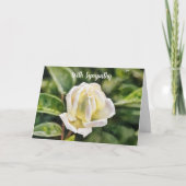 White Rose Art Sympathy Card Kaart (Voorkant)