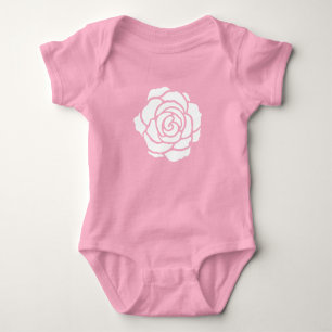 White Rose Baby Bodysuit