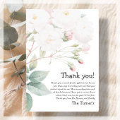 White Rose | Baby shower Hartelijk dank Bedankkaart