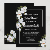  White Rose Baby shower Kaart (Voorkant / Achterkant)