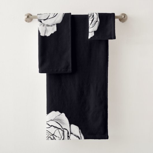 White Rose Bad Handdoek (Insitu)