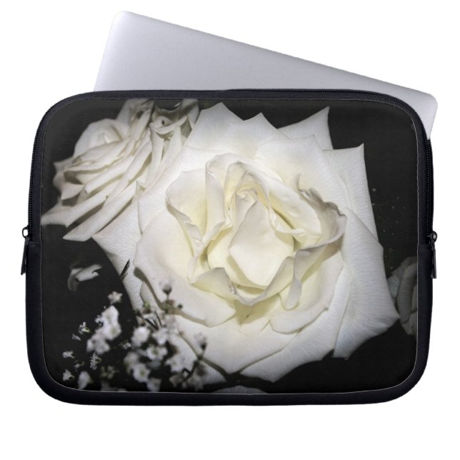 White Rose Bag Laptop Sleeve (Voorkant)