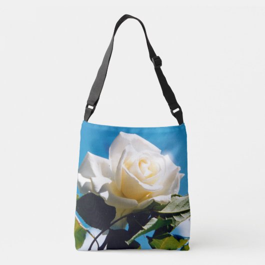 White Rose Beauty Crossbody Tas (Achterkant)