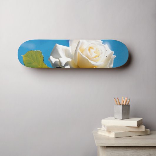 White Rose Beauty Persoonlijk Skateboard (Muurkunst (Horizontaal))