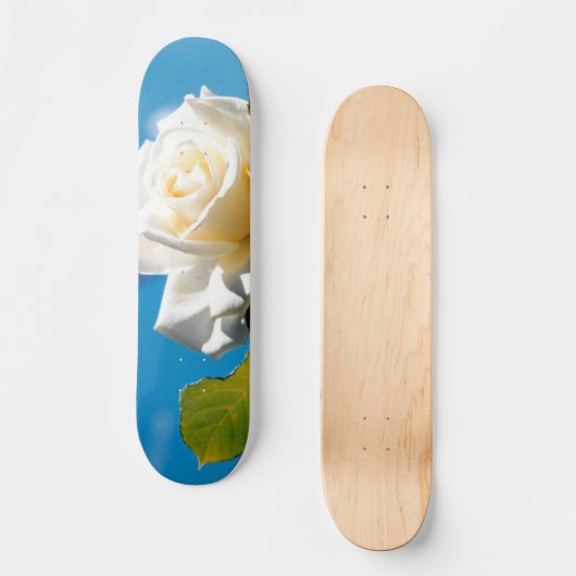 White Rose Beauty Persoonlijk Skateboard (Voorkant)