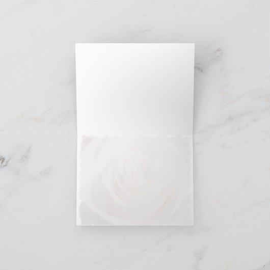 White Rose Bedankkaart (Binnen)