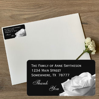 White Rose Bedankt Etiket