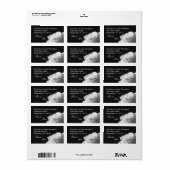 White Rose Bedankt Etiket (Full Sheet)