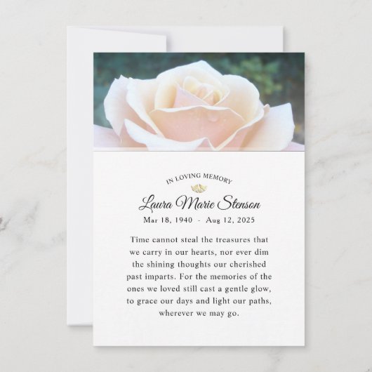 White Rose Bedankt voor je sympathie (Achterkant)