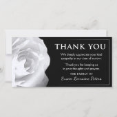 White Rose Bedankt voor je sympathie voor familie (Voorkant)