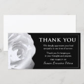 White Rose Bedankt voor je sympathie voor familie (Voorkant / Achterkant)