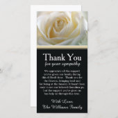 White Rose Bereavement Sympathie Bedankt (Voorkant / Achterkant)