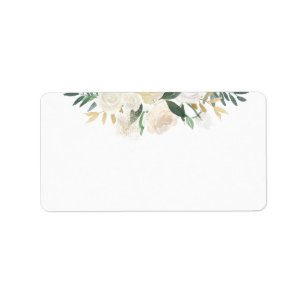 White Rose   Blanco adres Etiket
