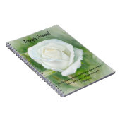 White Rose Bloem Geloof Bijbel Verse Gebedsdagboek Notitieboek (Rechterzijde)